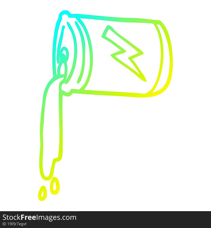 cold gradient line drawing cartoon unhealthy drink