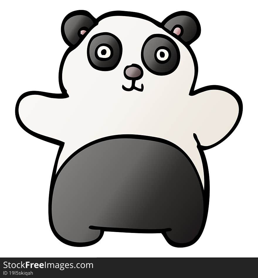 Cartoon Doodle Happy Panda