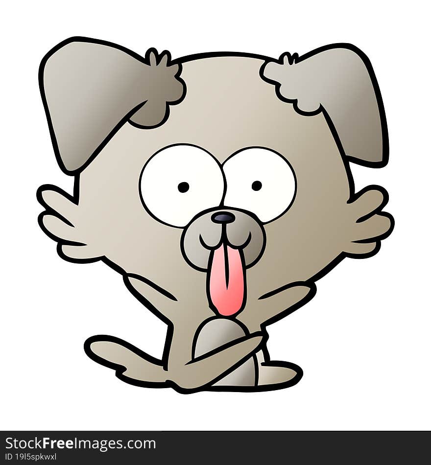 cartoon dog with tongue sticking out. cartoon dog with tongue sticking out