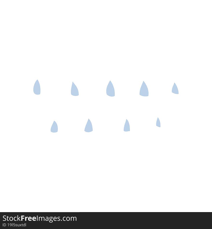 Flat Color Style Cartoon Rain