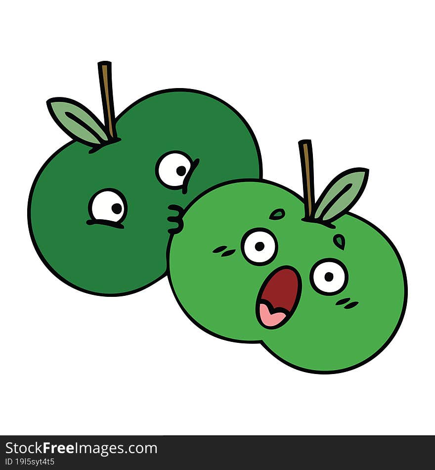 cute cartoon apples