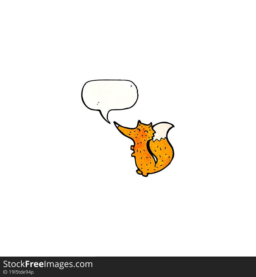 cartoon little fox