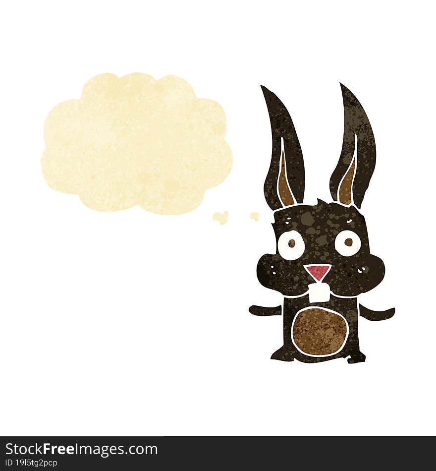 Cartoon Rabbit With Thought Bubble