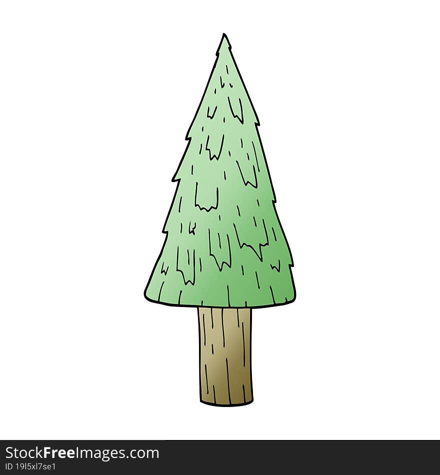 Cartoon Doodle Christmas Tree