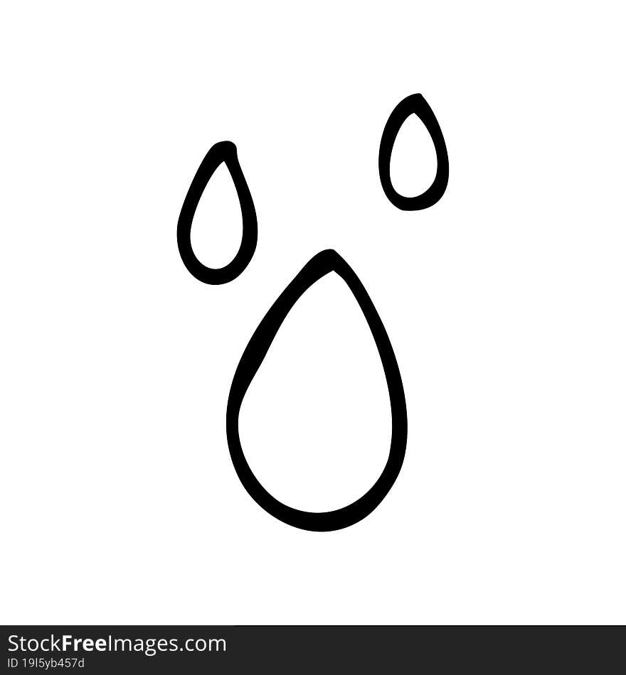 Line Drawing Cartoon Water Drips