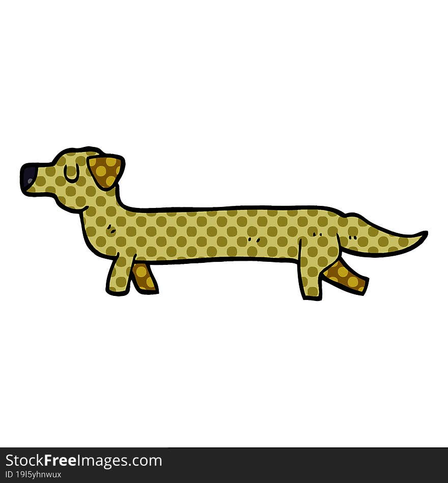 cartoon doodle dachshund