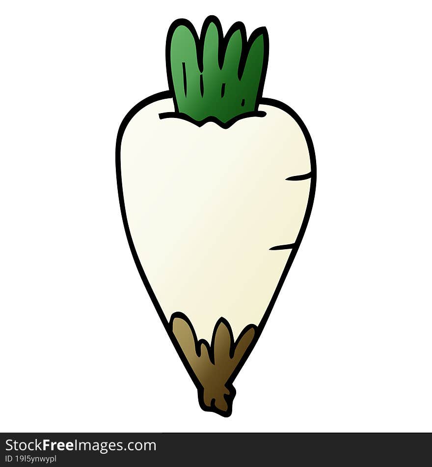 cartoon doodle root vegetable