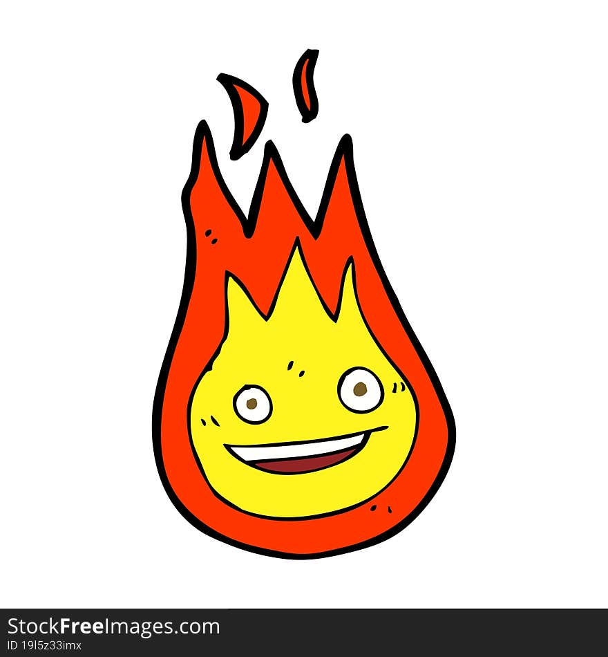 cartoon friendly fireball