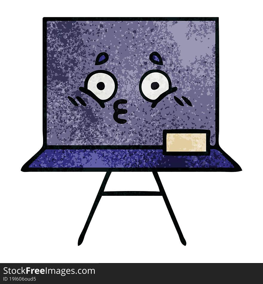 retro grunge texture cartoon chalkboard