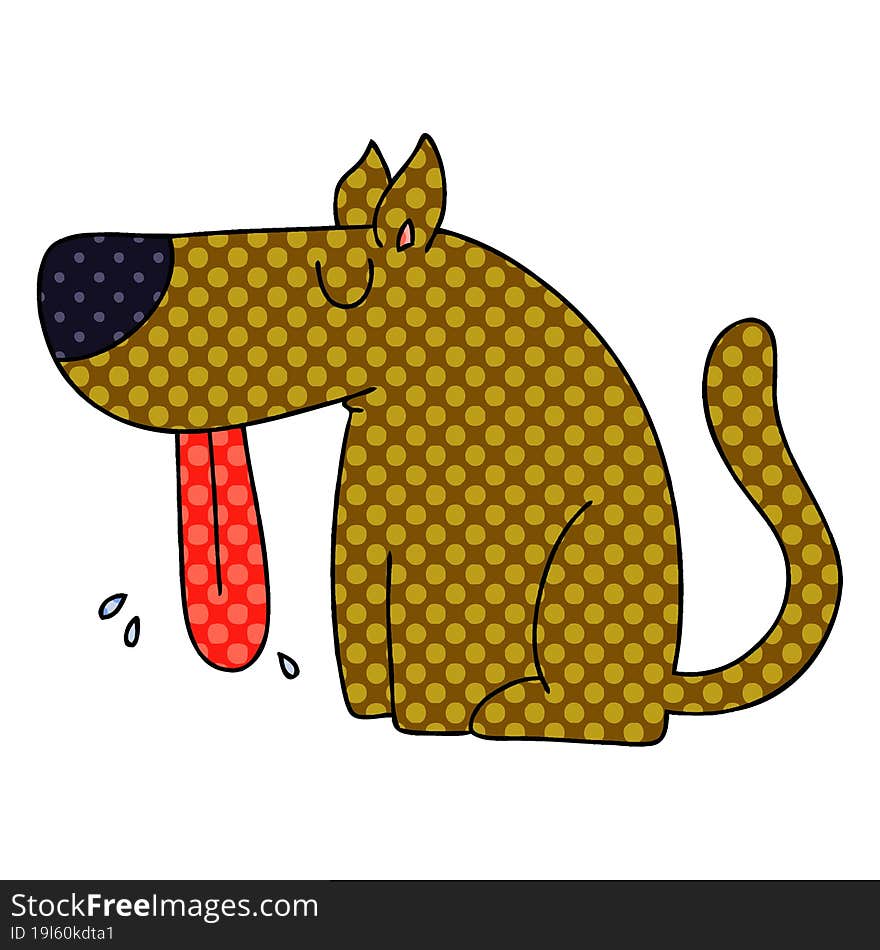 quirky comic book style cartoon dog