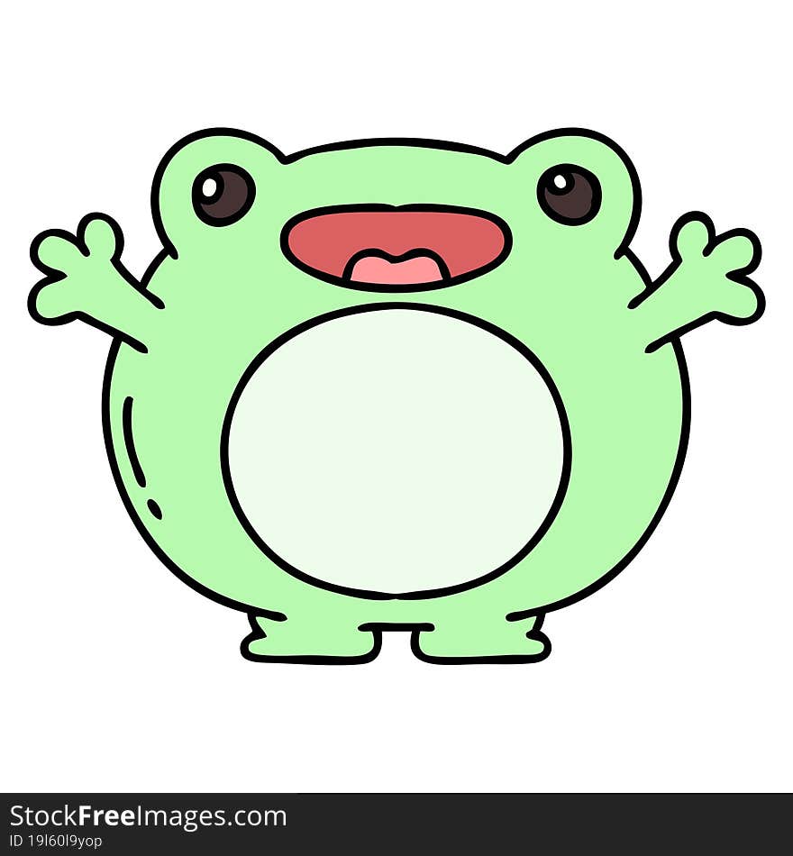 cute happy frog