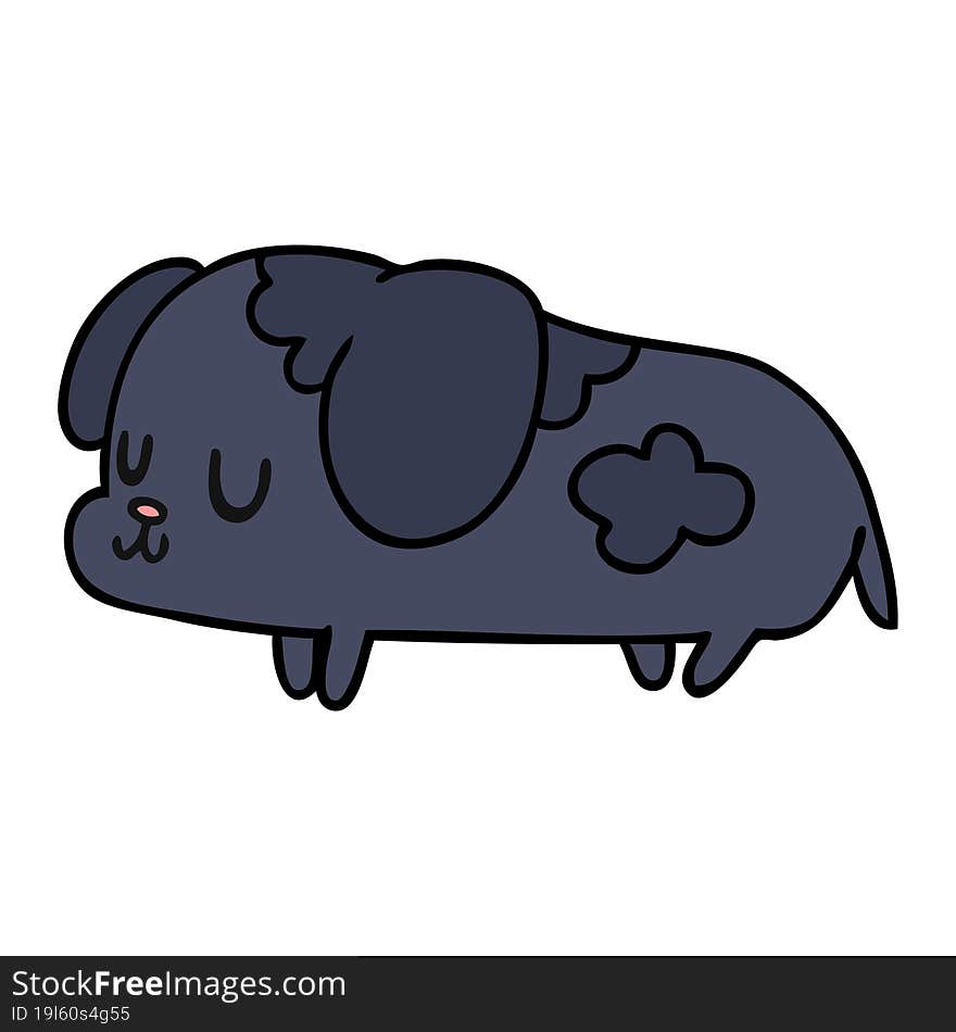 cartoon illustration kawaii of a cute dog. cartoon illustration kawaii of a cute dog