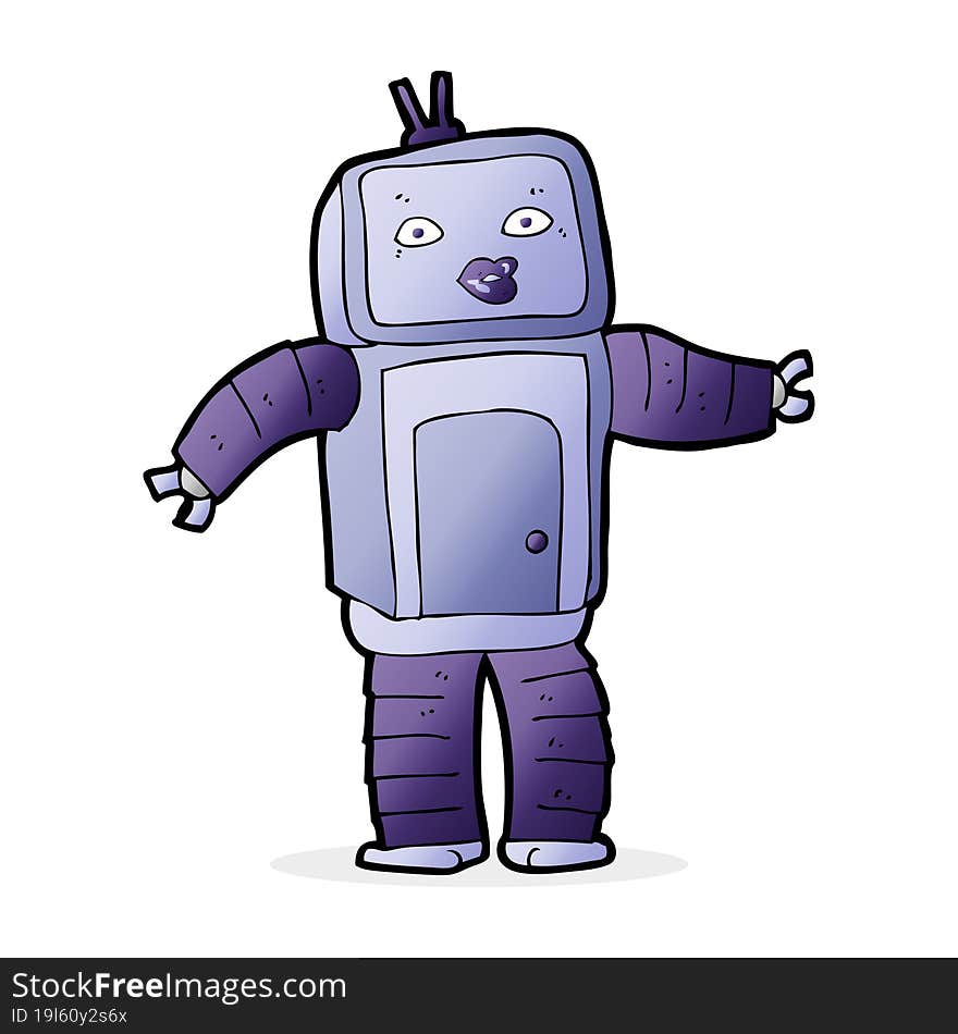 funny cartoon robot