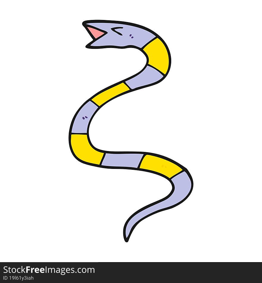 hissing cartoon snake