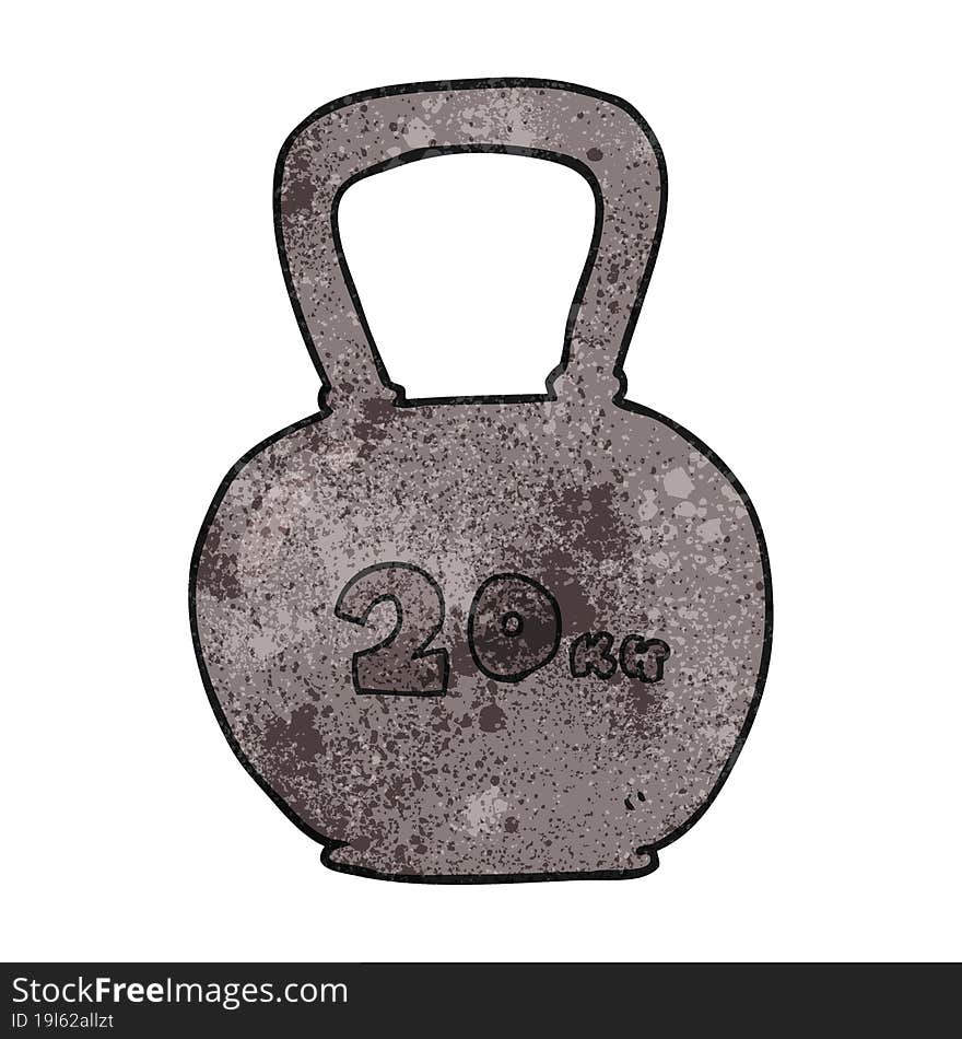 textured cartoon 20kg kettle bell