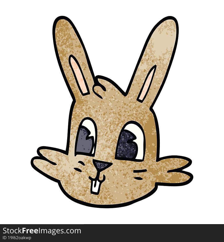 cartoon doodle bunny face