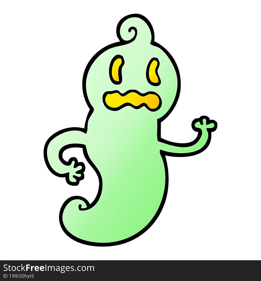 vector gradient illustration cartoon spooky ghost