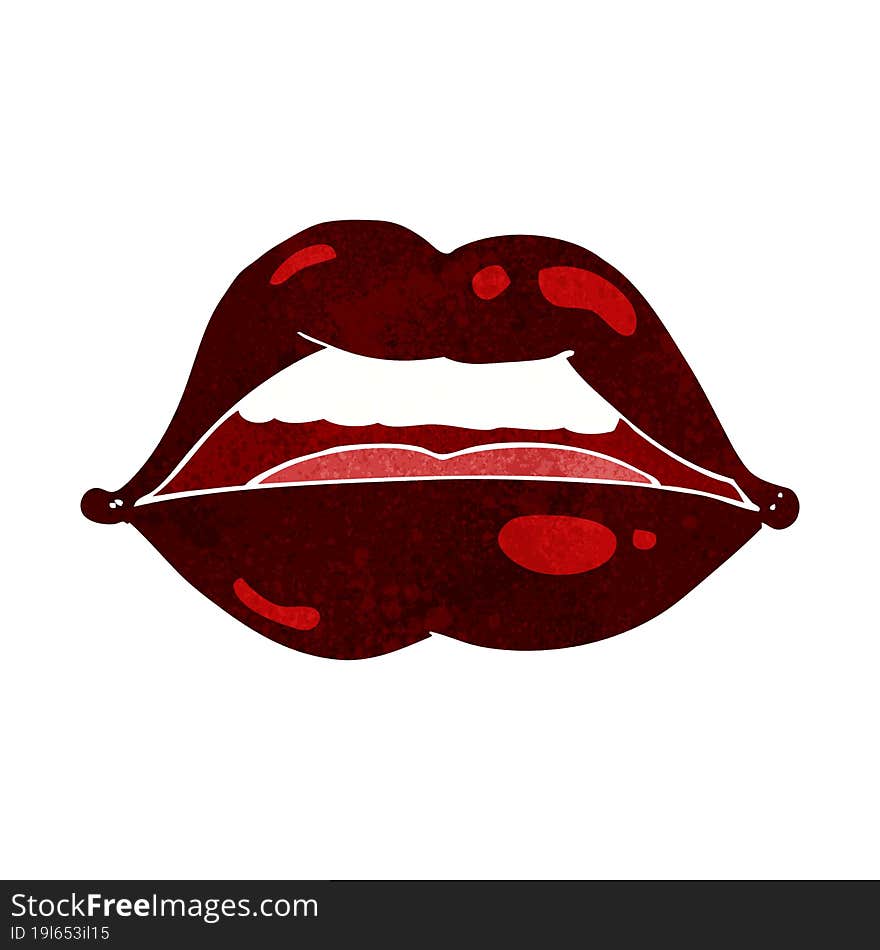 cartoon sexy halloween lips symbol