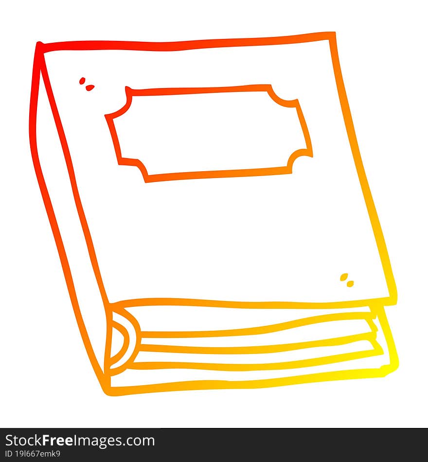 warm gradient line drawing cartoon purple book