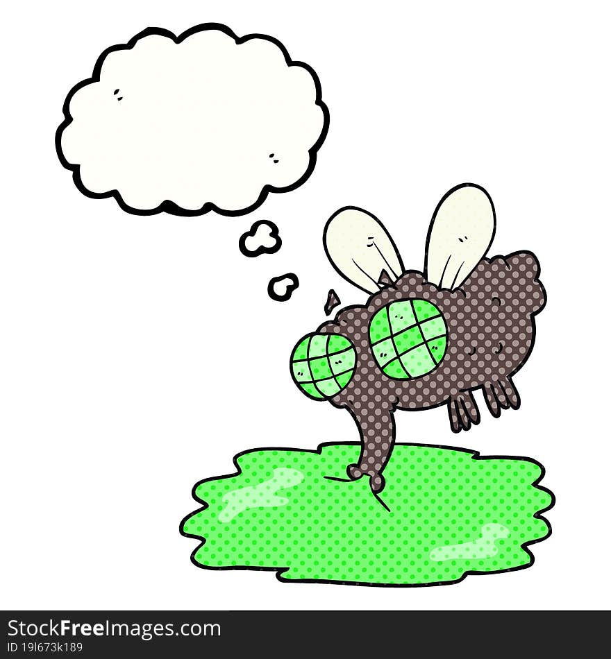 thought bubble cartoon gross fly