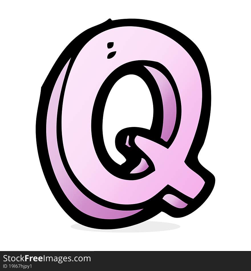 Cartoon Letter Q