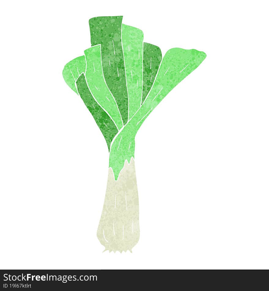 Retro Cartoon Leek