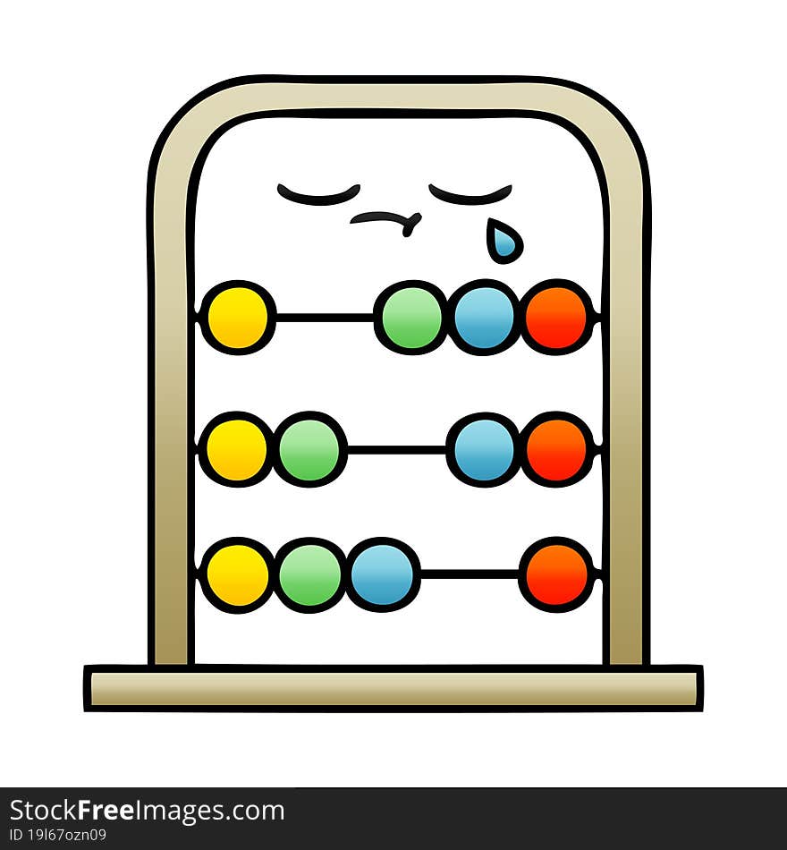 gradient shaded cartoon abacus