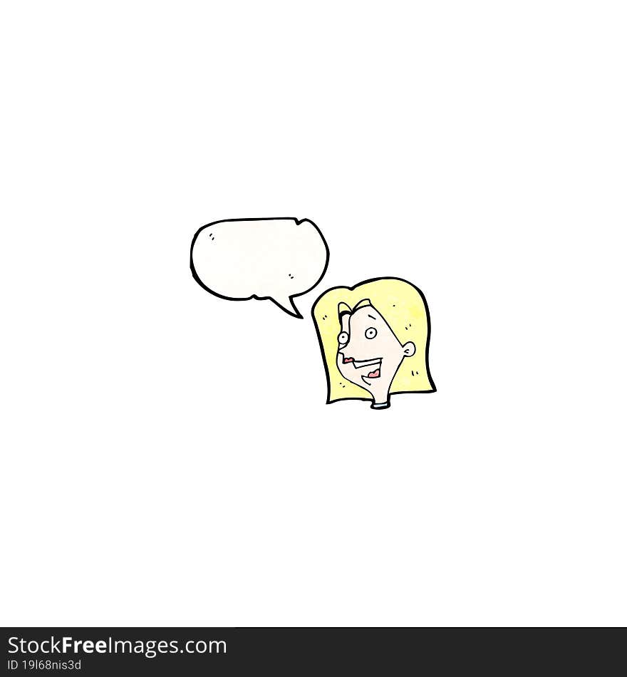 talking female face cartoon