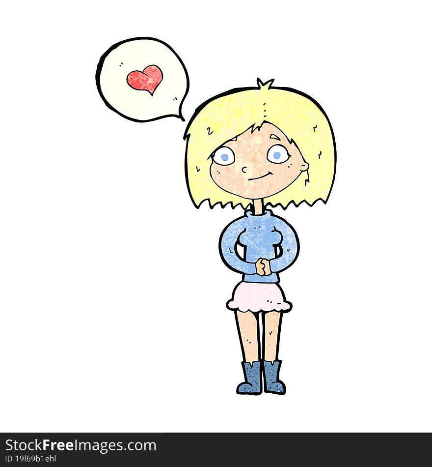 Cartoon Woman In Love