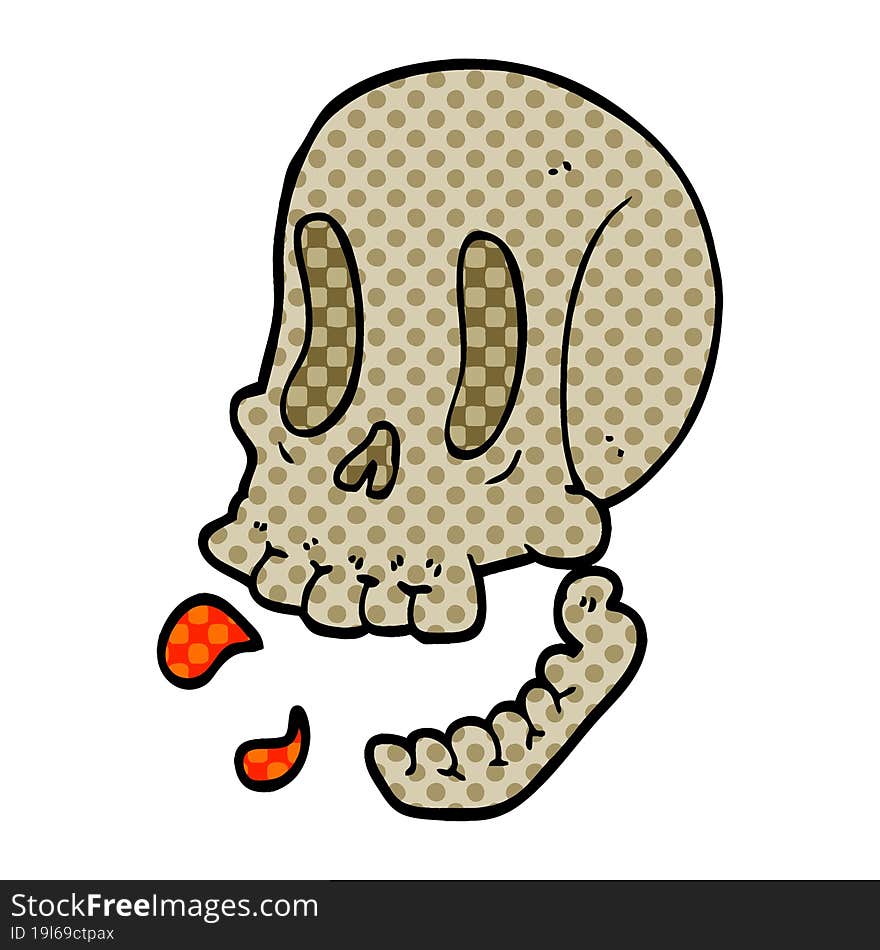 Cartoon Doodle Skull