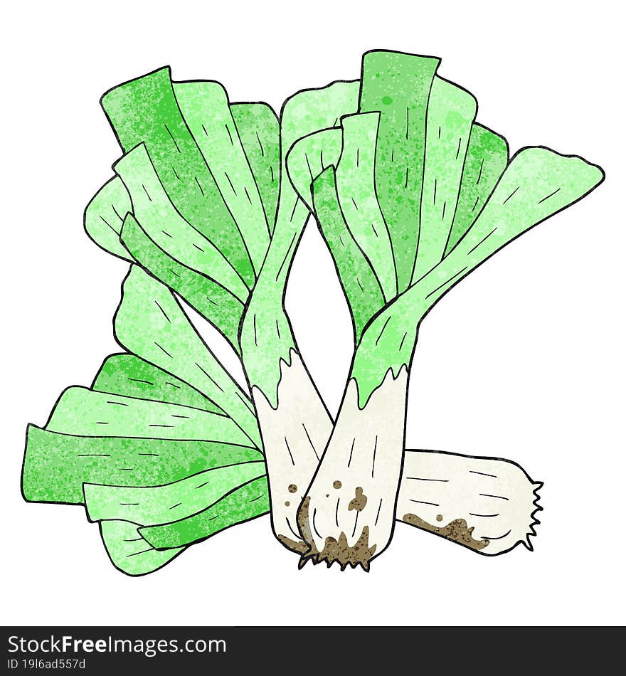 Texture Cartoon Leeks