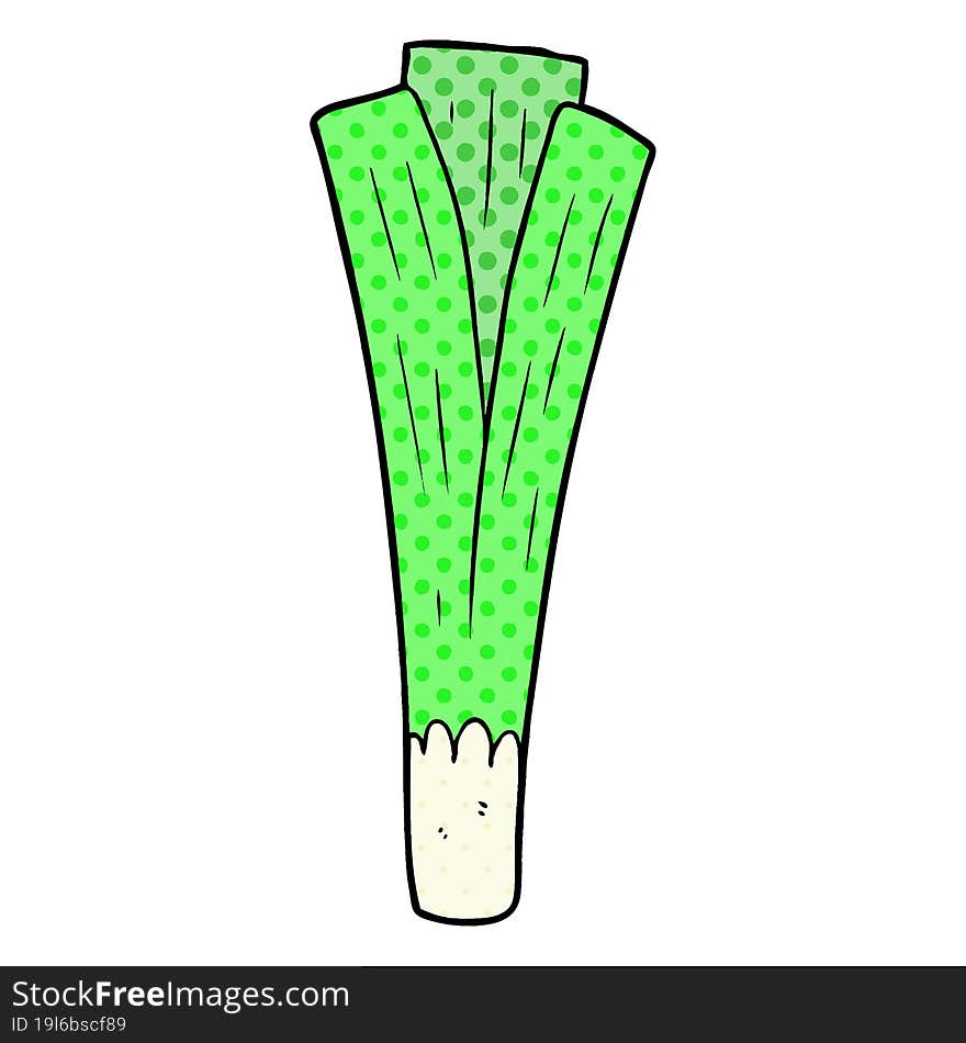 cartoon organic leek. cartoon organic leek