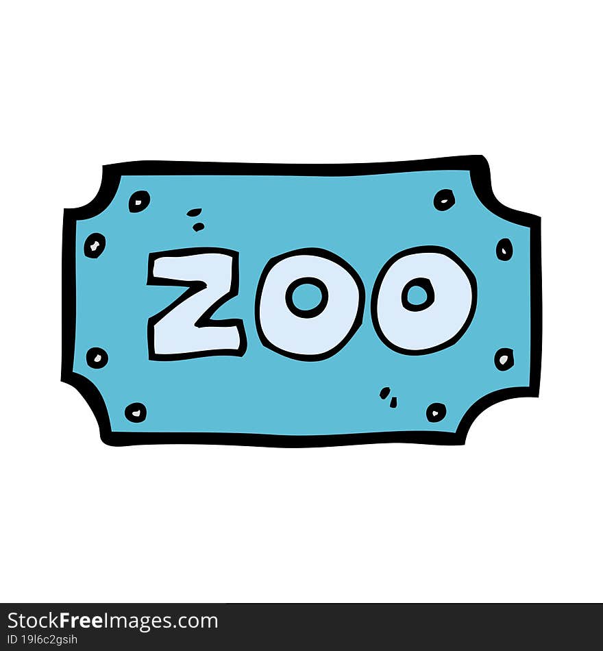 cartoon zoo sign