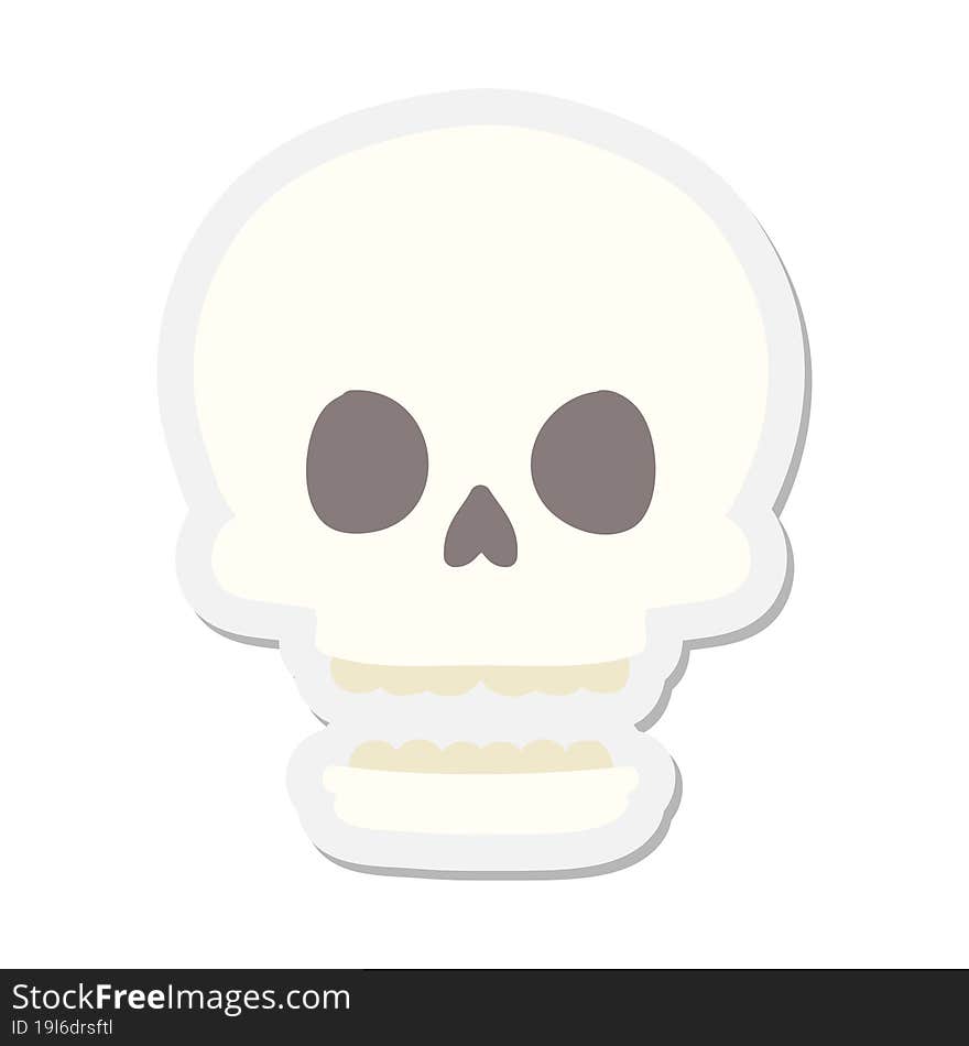 spooky halloween skull sticker