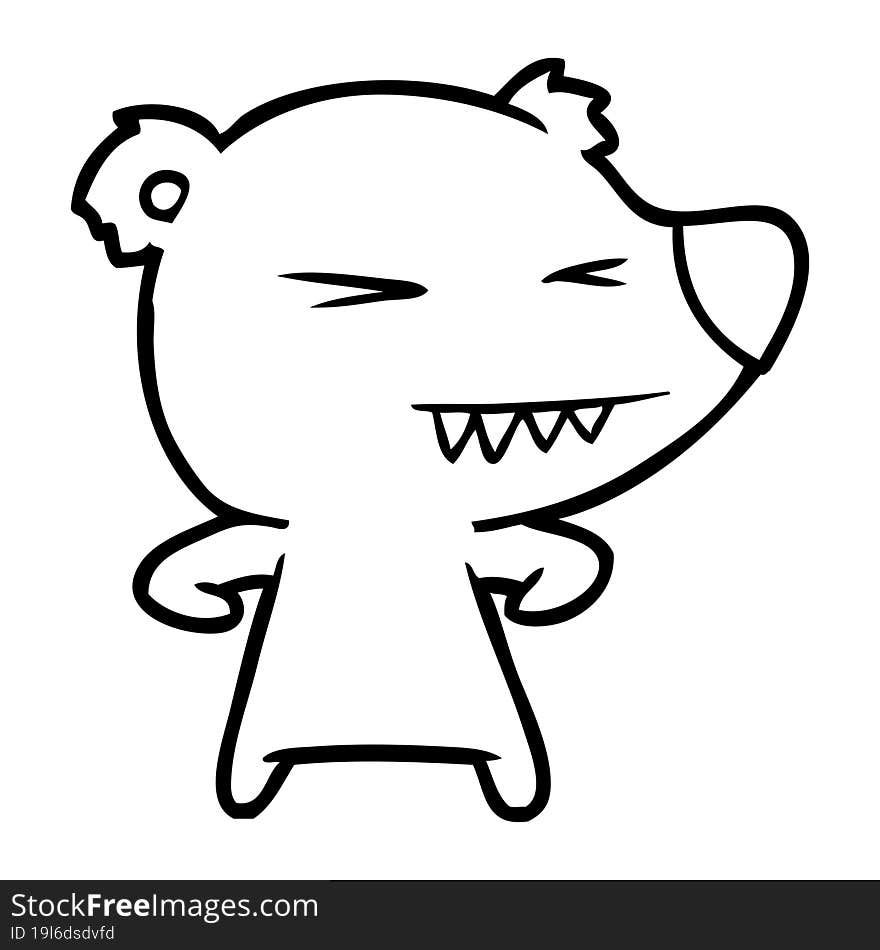 angry polar bear cartoon. angry polar bear cartoon