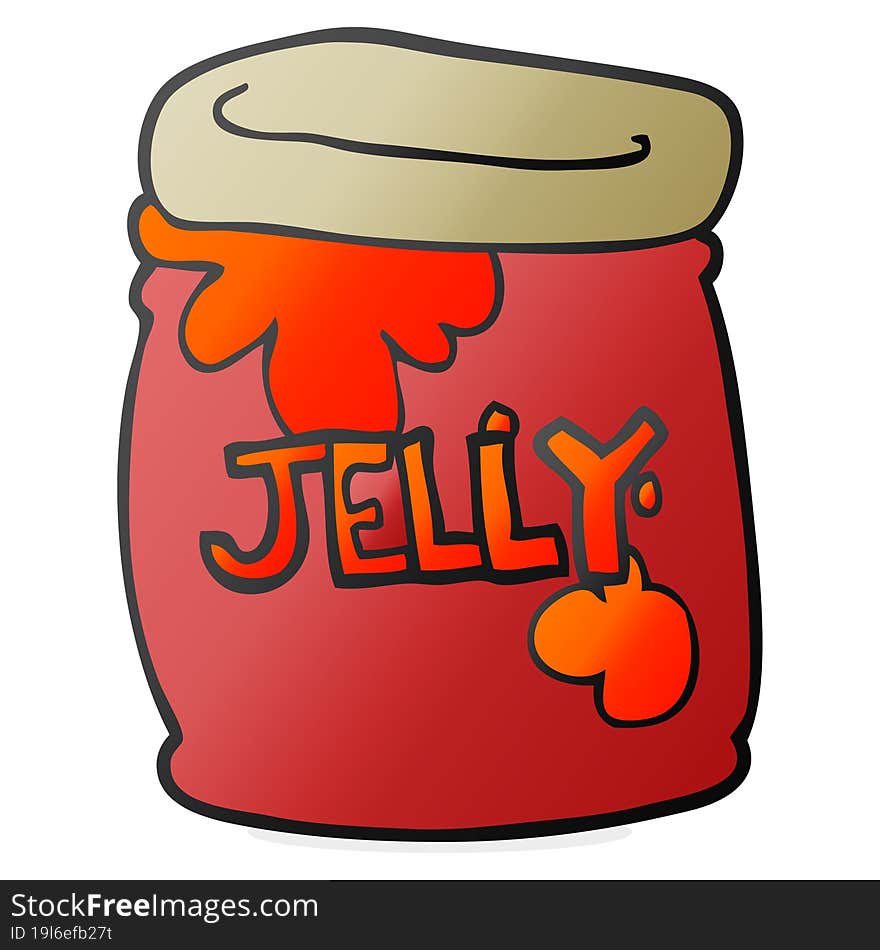 freehand drawn cartoon jar of jelly