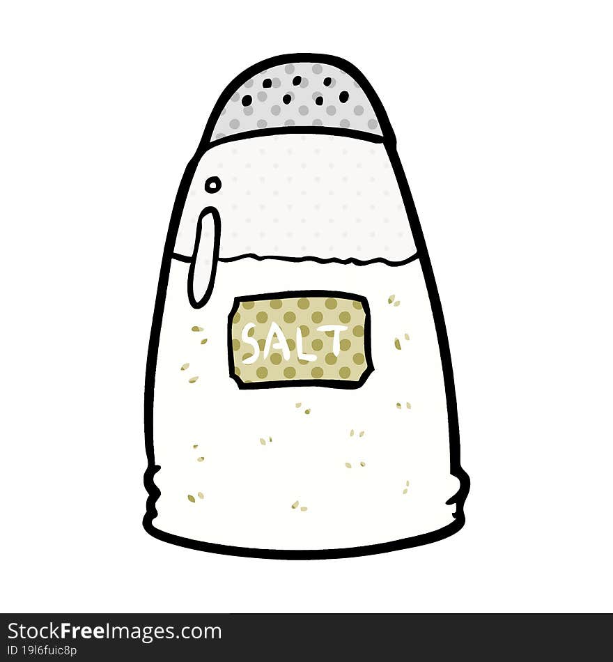 cartoon salt shaker. cartoon salt shaker