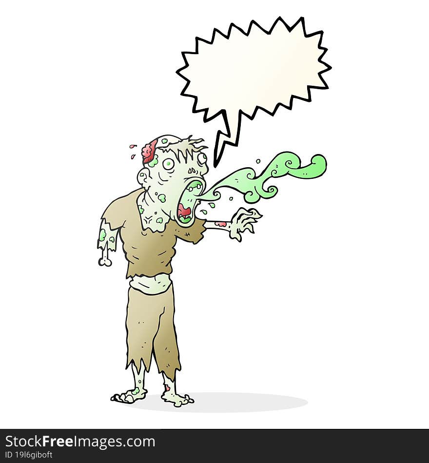 Speech Bubble Cartoon Gross Zombie