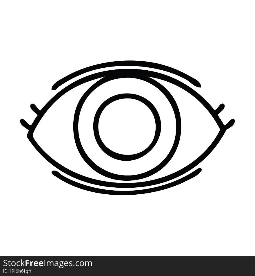 line drawing cartoon eye