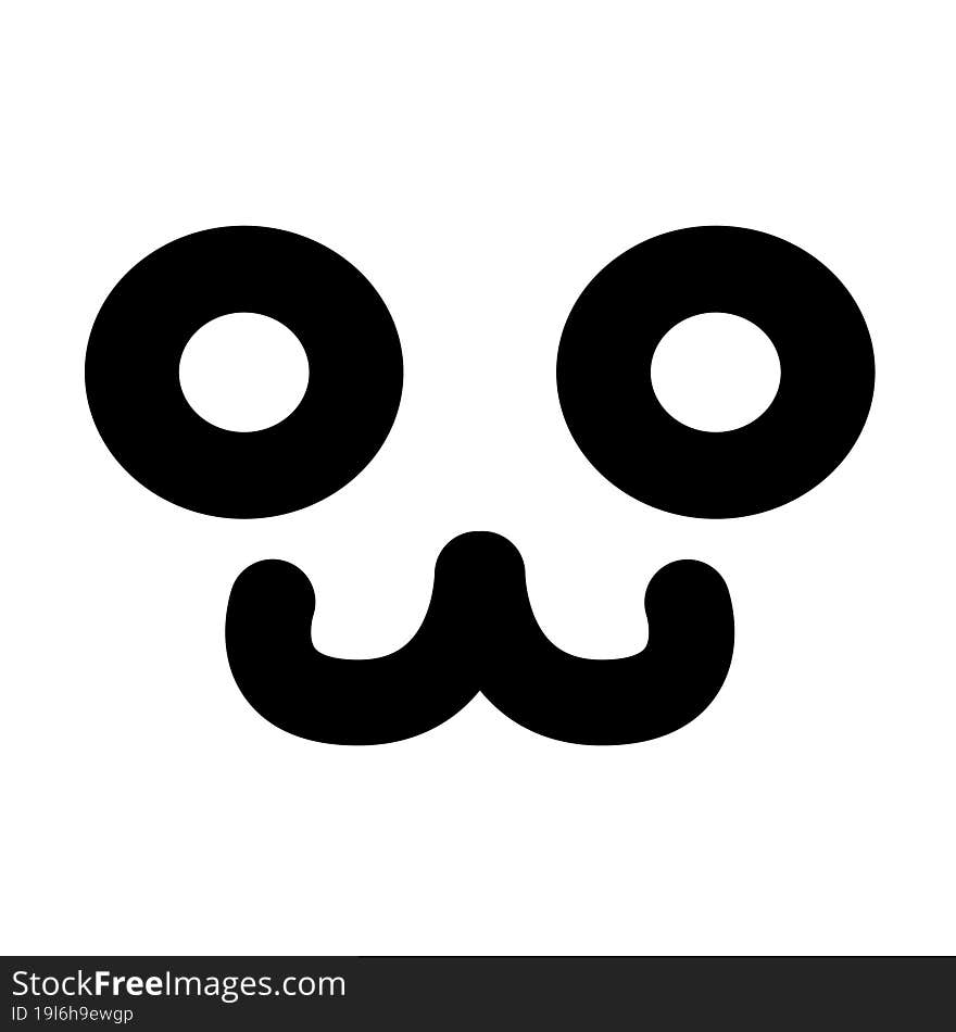 Blank Eyed Animal Face Icon