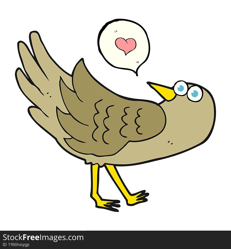 Speech Bubble Cartoon Bird