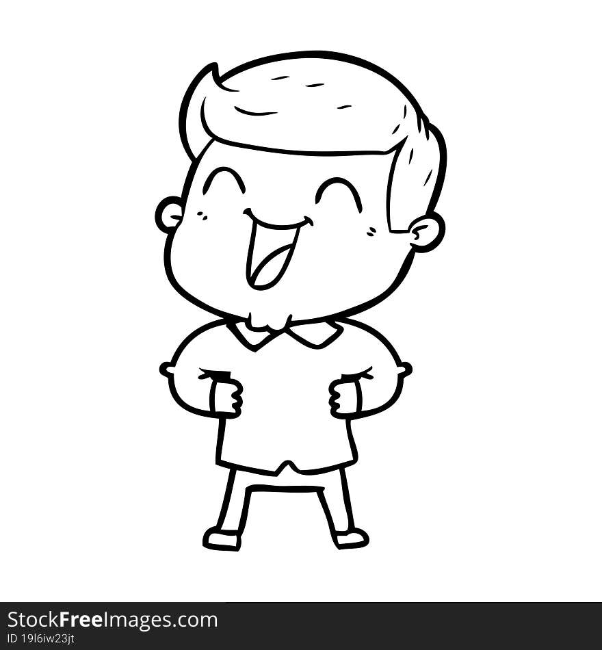 cartoon man laughing. cartoon man laughing