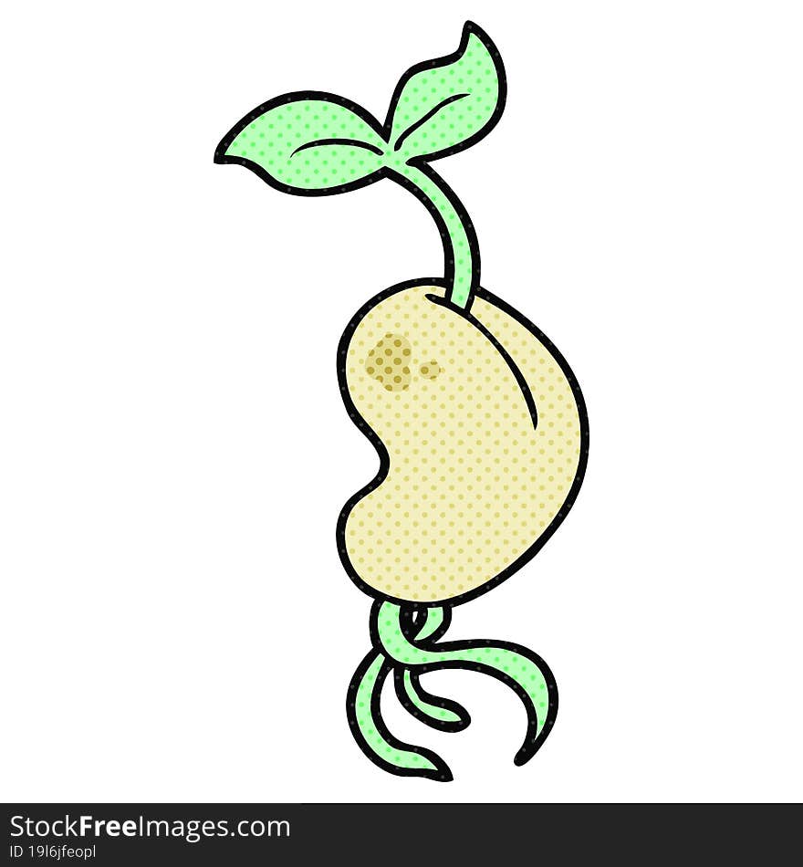 Cartoon Sprouting Seed