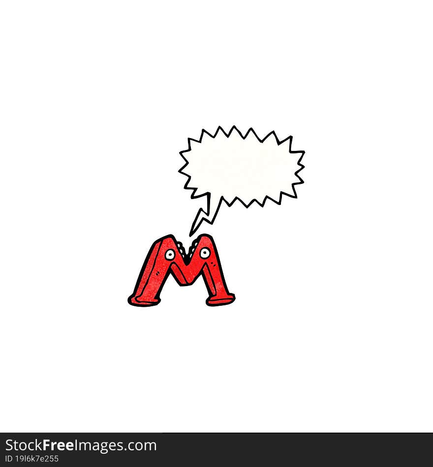 cartoon letter m