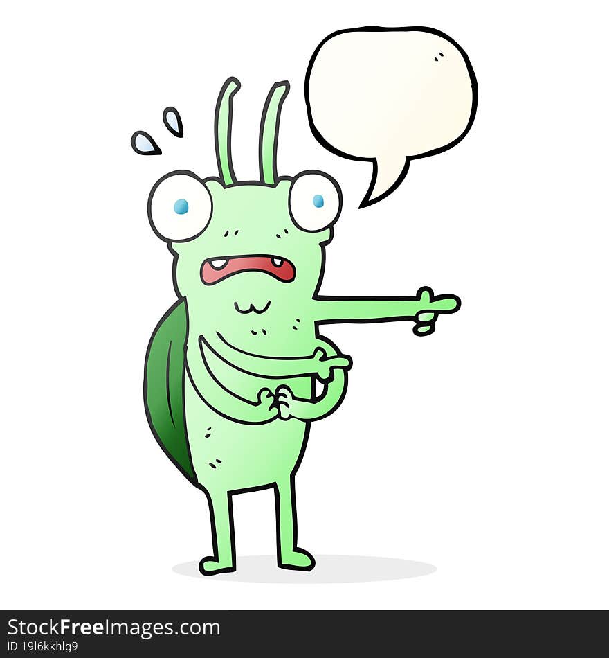 speech bubble cartoon bug