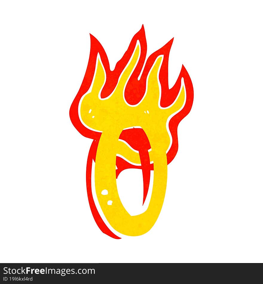 Cartoon Flaming Letter