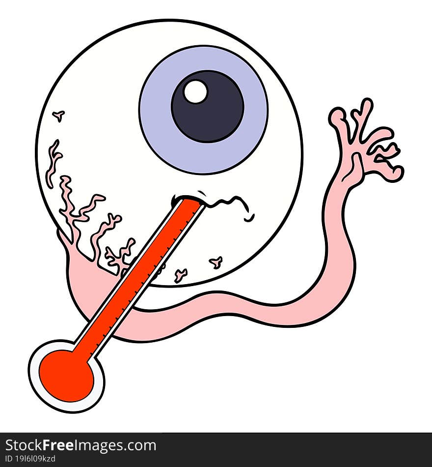 cartoon ill eyeball. cartoon ill eyeball