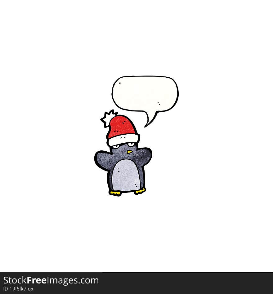 cartoon penguin wearing hat