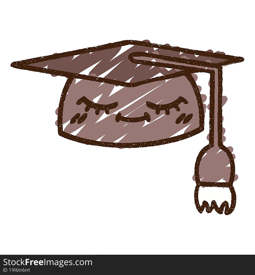 Graduation Cap Chalk Drawing