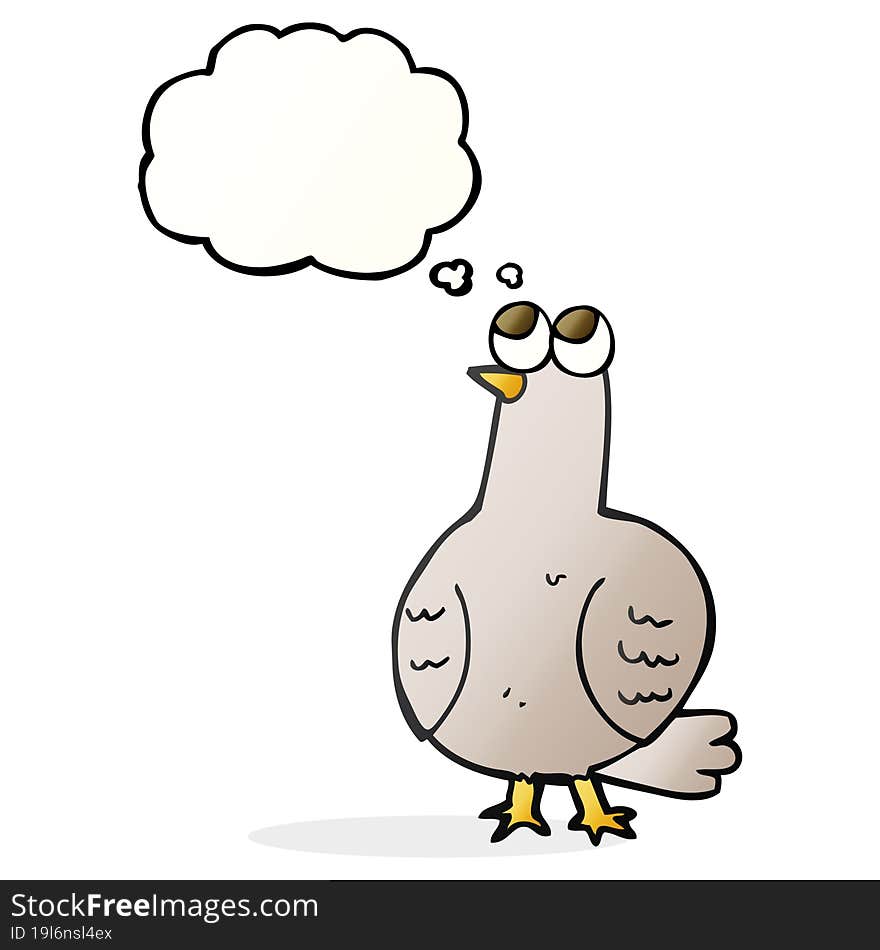 Thought Bubble Cartoon Bird